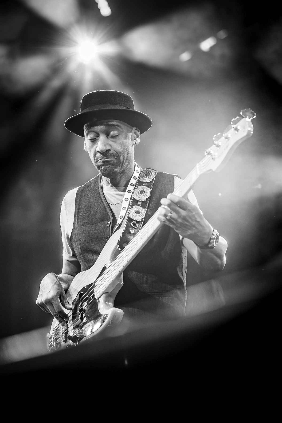 Marcus Miller am 21. Juli 2024 beim Festival Guitare en Scène in Saint-Julien-en-Genevois.